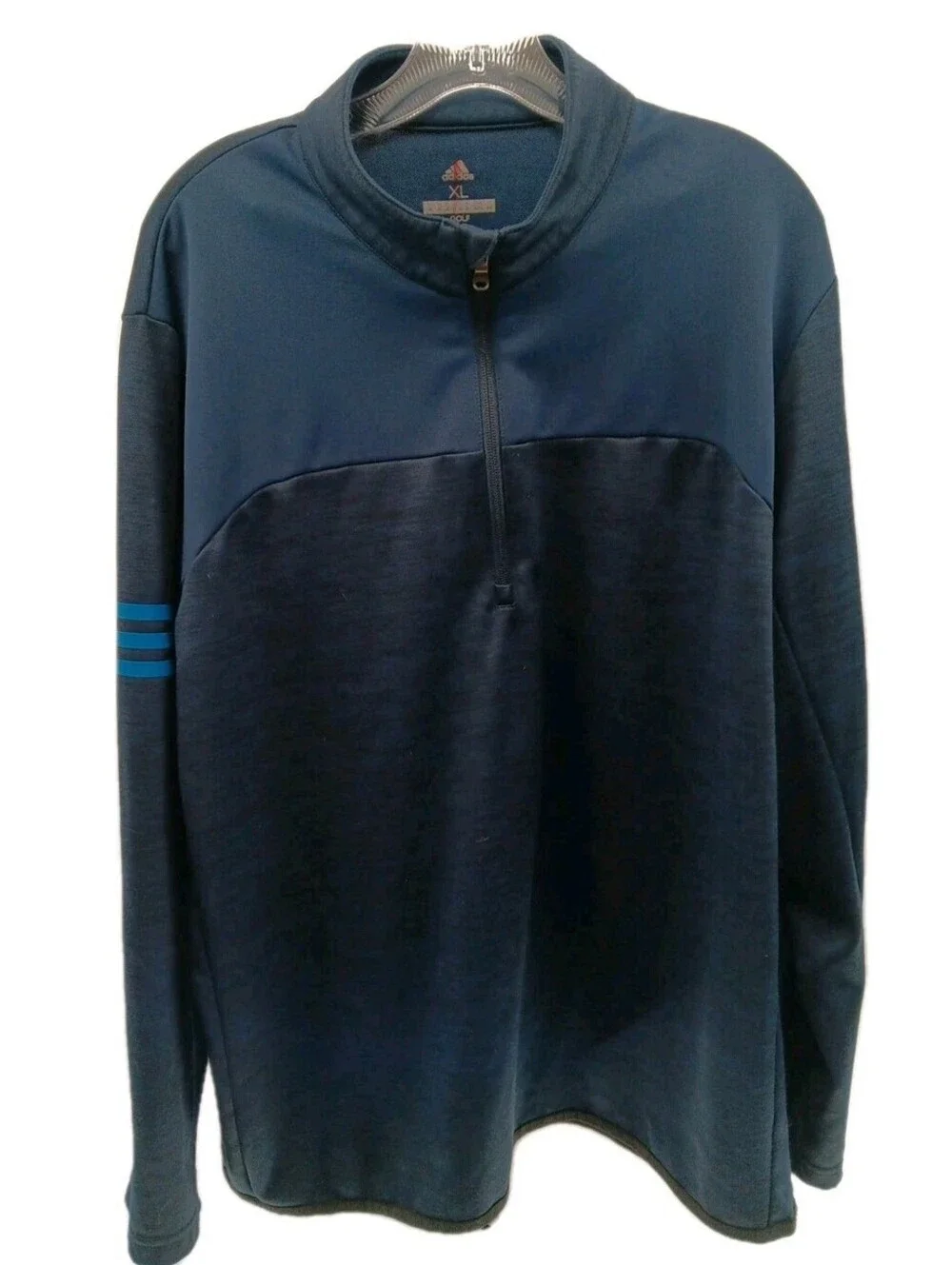 Adidas Golf Jacket Mens XL Navy Blue Performance 1/4 Zip Athletic Lightweight